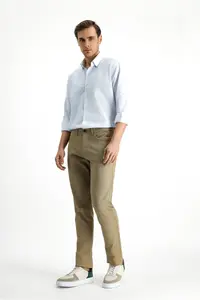 Kiğılı Long Sleeve Classical Patterned Cotton Shirt - Image 4