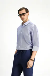 Kiğılı Long Sleeve Classical Patterned Cotton Shirt - Image 3