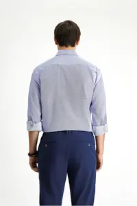 Kiğılı Long Sleeve Classical Patterned Cotton Shirt - Image 4