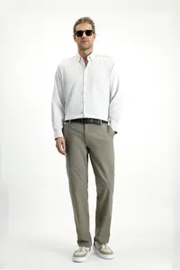 Kiğılı Long Sleeve Classic Patterned Cotton Easy-Iron Shirt - Image 3