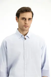 Kiğılı Long Sleeve Classic Patterned Cotton Easy-Iron Shirt - Image 4