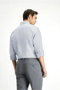 Kiğılı Long Sleeve Classic Patterned Cotton Easy-Iron Shirt - Image 5