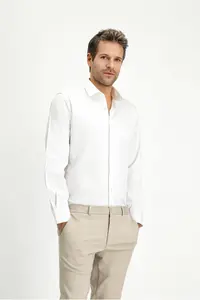 Kiğılı Long Sleeve Classic Nano Care Water Repellent Stain Resistant 4 Season Cotton Shirt - Image 3
