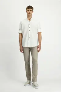 Kiğılı Long Sleeve Regular Fit Button Collar Cotton Shirt - Image 2