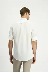 Kiğılı Long Sleeve Regular Fit Button Collar Cotton Shirt - Image 6