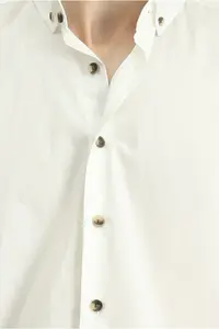 Kiğılı Long Sleeve Regular Fit Button Collar Cotton Shirt - Image 7