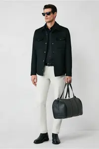 Kiğılı Long Sleeve Regular Fit Classic Collar Cotton Easy to Iron Pocket Oxford 4 Season Shirt - Image 5