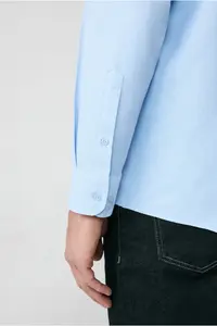 Kiğılı Long Sleeve Regular Fit Classic Collar Cotton Easy to Iron Pocket Oxford 4 Season Shirt - Image 5