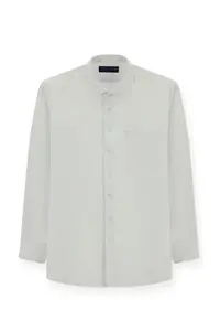 Kiğılı Long Sleeve Regular Fit Classic Collar Cotton Easy to Iron Pocket Oxford 4 Season Shirt - Image 2