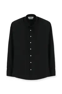 Kiğılı Long Sleeve Slim Fit Narrow Cut Classic Nano Care Water Repellent Stain Resistant 4 Seasons Cotton Shirt - Image 6
