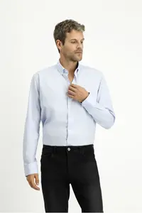 Kiğılı Long Sleeve Slim Fit Slim Fit Cotton 4 Season Oxford Shirt