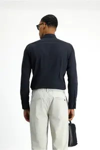 Kiğılı Techno-Line Long Sleeve Slim Fit Slim Fit Lycra Shirt - Image 5