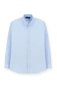 Kiğılı Long Sleeve Slim Fit Button Collar Cotton Easy-Iron Oxford Shirt for 4 Seasons - Image 4