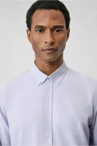 Kiğılı Long Sleeve Slim Fit Button Collar Cotton Easy-Iron Oxford Shirt for 4 Seasons - Image 5