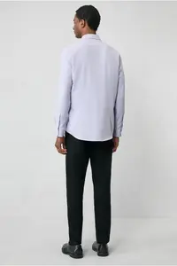 Kiğılı Long Sleeve Slim Fit Button Collar Cotton Easy-Iron Oxford Shirt for 4 Seasons - Image 7