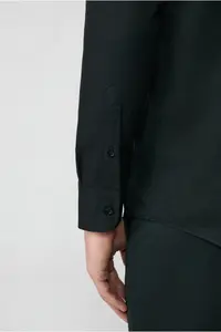 Kiğılı Long Sleeve Slim Fit Classic Collar Cotton Easy-Iron Oxford 4 Season Shirt - Image 6