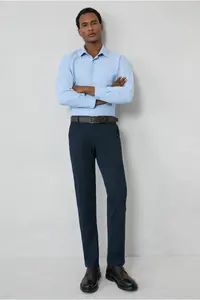 Kiğılı Long Sleeve Slim Fit Classic Collar Cotton Easy-Iron Oxford 4 Season Shirt - Image 5