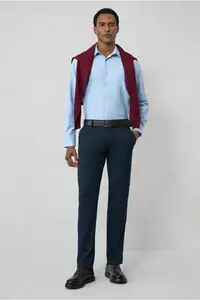 Kiğılı Long Sleeve Slim Fit Classic Collar Cotton Easy-Iron Oxford 4 Season Shirt - Image 7