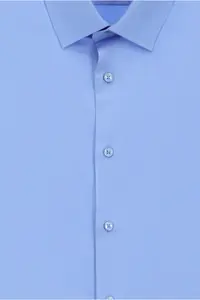 Kiğılı Long Sleeve Slim Fit Narrow Cut Classic Nano Care Water Repellent Stain Resistant 4 Seasons Cotton Shirt - Image 3