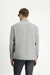 Kiğılı Long Sleeve Oversized Modal Blend Shirt - Image 4
