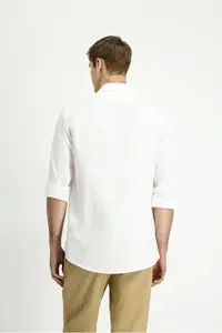 Kiğılı Long Sleeve Regular Fit Zippered Cotton Shirt - Image 5