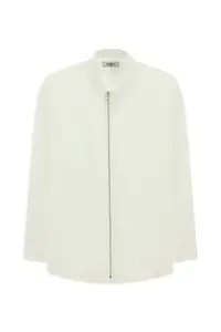 Kiğılı Long Sleeve Regular Fit Zippered Cotton Shirt - Image 7