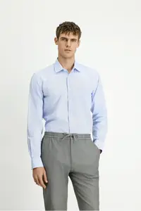 Kiğılı Long Sleeve Kasik Striped Cotton Shirt