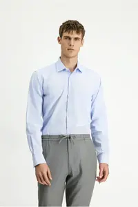 Kiğılı Long Sleeve Kasik Striped Cotton Shirt - Image 5