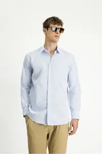 Kiğılı Long Sleeve Regular Fit Cotton Plaid Shirt