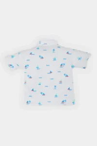 DeFacto Patterned Flared Poplin Long Sleeve Shirt for Baby Boy - Image 3