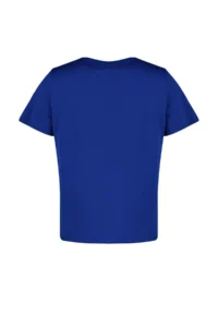 Trendyol Curve Saks Blue Regular Fit Basic Crew Neck 100% Cotton Knitting Plus Size T-Shirt - Image 6