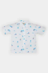 DeFacto Patterned Flared Poplin Long Sleeve Shirt for Baby Boy