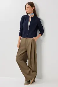 Lovelyİstanbul Zippered Knitwear Cardigan  Navy Blue - Image 3