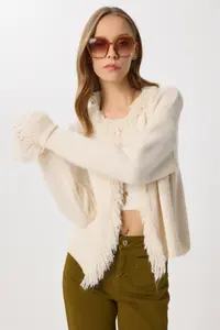 Lovelyİstanbul Fringed Knitwear Cardigan  Bonnet - Image 2