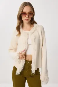 Lovelyİstanbul Fringed Knitwear Cardigan  Bonnet - Image 3