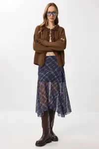 Lovelyİstanbul Fringed Knitwear Cardigan  Brown - Image 3
