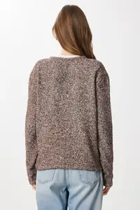 Lovelyİstanbul Gold buttoned Knitwear Cardigan  Brown - Image 5