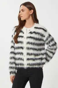 Lovelyİstanbul Chic buttoned Beard Knitwear Cardigan  Bonnet Black - Image 2