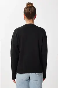 Lovelyİstanbul Heart Embroidered Chic buttoned Knitwear Cardigan  Black - Image 5
