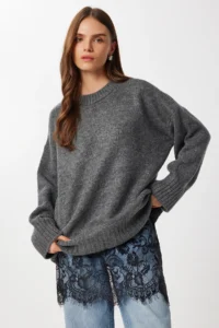 Lovelyİstanbul Mini Lace Skirt  Black