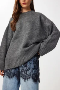 Lovelyİstanbul Mini Lace Skirt  Black - Image 4
