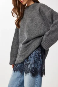 Lovelyİstanbul Mini Lace Skirt  Black - Image 5