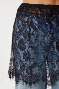 Lovelyİstanbul Mini Lace Skirt  Black - Image 6