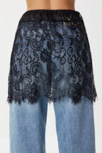 Lovelyİstanbul Mini Lace Skirt  Black - Image 7