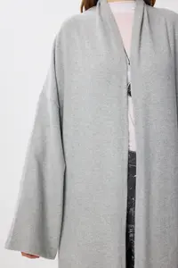 Lovelyİstanbul LONG soft Knitting Cardigan  Gray - Image 4
