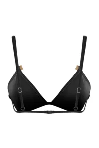TRENDYOLMİLLA Black with accessories Triangle Covered Bikini Top - Image 6