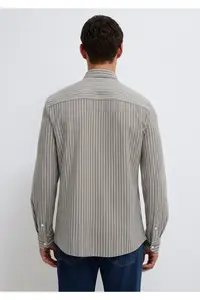 Mavi Men's -91582 Striped Shirt Morel s on the background White - Image 5