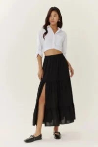 Hiccup High Waist slit Maxi Skirt - Image 2