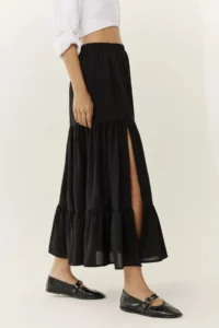 Hiccup High Waist slit Maxi Skirt - Image 3