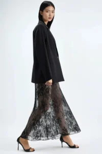 Hiccup High Waist Lace Maxi Skirt - Image 3